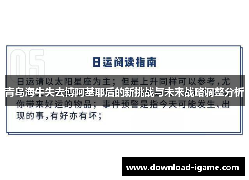 青岛海牛失去博阿基耶后的新挑战与未来战略调整分析